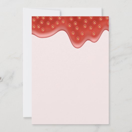 Aardbei Baby shower | Zoet bessen Kaart (Achterkant)