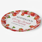 Aardbei Baby shower | Zoet bessen Papieren Bordje (Gekanteld)