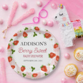 Aardbei Baby shower | Zoet bessen Papieren Bordje (Feest)