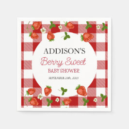 Aardbei Baby shower | Zoet bessen Servet