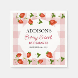 Aardbei Baby shower | Zoet bessen Servet