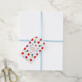 Aardbei baby shower zoete verrassing cadeaulabel (Met Touw)