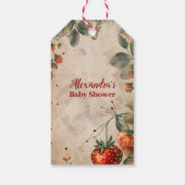 Aardbei Baby Sweet Shower Cadeaulabel (Achterkant)
