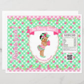 Aardbei Baby thema Mint & Roze Gingham Chip tas (Voorkant / Achterkant)