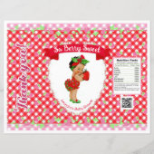 Aardbei Baby thema rode Gingham Chip Bag (Voorkant)