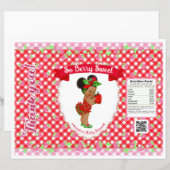 Aardbei Baby Thema Rode Gingham Chipzak (Voorkant / Achterkant)