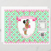 Aardbei Baby thema roze & Mint Gingham Chip Bag (Voorkant / Achterkant)