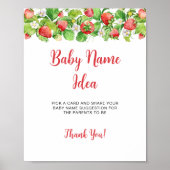 Aardbei Babynamen Idee Bord Spel Poster (Voorkant)