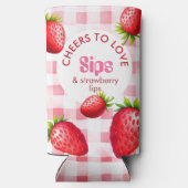 Aardbei Bachelorette Blijven Cool Berry Crew Seltzer Blikjeskoeler (Achterkant)