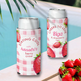 Aardbei Bachelorette Blijven Cool Berry Crew Seltzer Blikjeskoeler