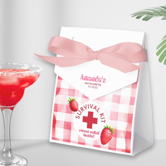 Aardbei Bachelorette Sweet Relief Survival Kit Bedankdoosjes