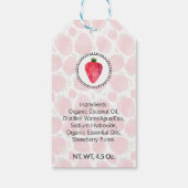 Aardbei Bad & Lichaam Etiket | Productlabel Cadeaulabel (Achterkant)
