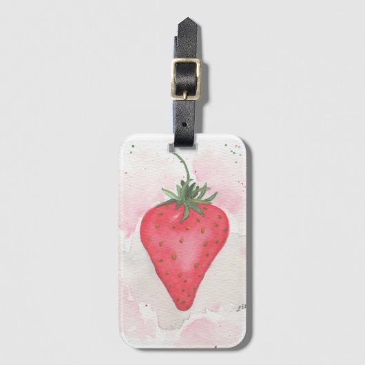 Aardbei Bagagelabel (Voorkant (verticaal))