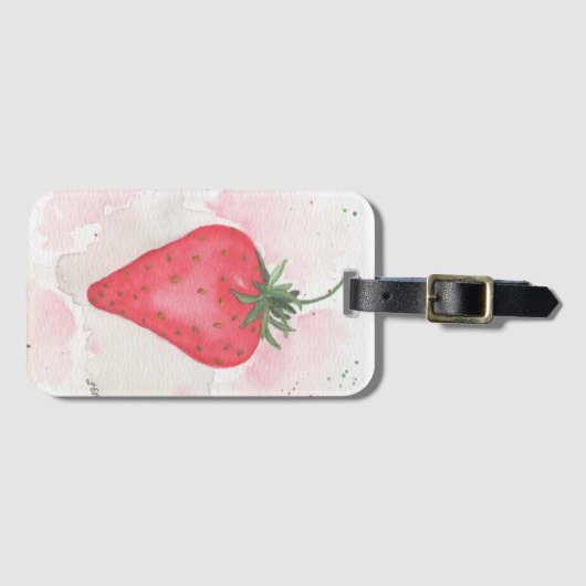 Aardbei Bagagelabel (Voorkant (horizontaal))