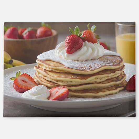Aardbei & Banaan Pannenkoeken Magneet (Voorkant)