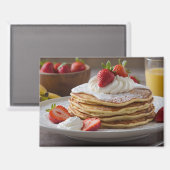 Aardbei & Banaan Pannenkoeken Magneet (Voorkant / Achterkant)
