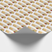 Aardbei Banana Crêpe Pancake Franse voedselkreefte Cadeaupapier (Hoek)