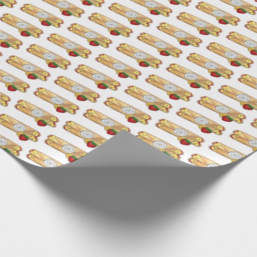 Aardbei Banana Crêpe Pancake Franse voedselkreefte Cadeaupapier (Hoek)