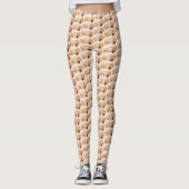Aardbei Banana Crêpe Pancake Franse voedselkreefte Leggings (Voorkant)