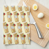 Aardbei Banana Crêpe Pancake Franse voedselkreefte Theedoek (Quarter Fold)