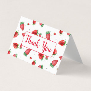 Aardbei bedankje kaart