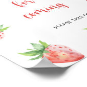 Aardbei \ Bedankt voor uw komst Poster (Hoek)