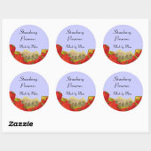 Aardbei behoudt Sticker voor aangepaste bliksetike (Vel)