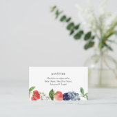 Aardbei Berry Baby shower Registry Insert Kaart Visitekaartje (Staand voorkant)
