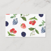 Aardbei Berry Baby shower Registry Insert Kaart Visitekaartje (Achterkant)