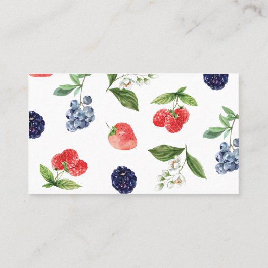 Aardbei Berry Baby shower Registry Insert Kaart Visitekaartje (Achterkant)
