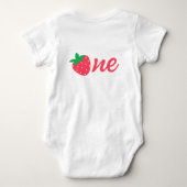 Aardbei Berry Eerste 1e Verjaardag Baby Romper (Achterkant)