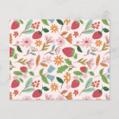 Aardbei Berry Eerste Budget Foto Verjaardagsfeest (Achterkant)