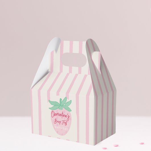 Aardbei Berry Eerste Favor Doos Bedankdoosjes