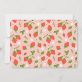 Aardbei Berry Eerste Foto Verjaardagsfeest Kaart (Achterkant)