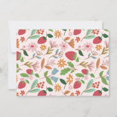 Aardbei Berry Eerste Foto Verjaardagsfeest Kaart (Achterkant)