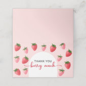 Aardbei Berry Eerste Verjaardag Dank u kaart Plaatskaartje (Buitenkant ongevouwen)