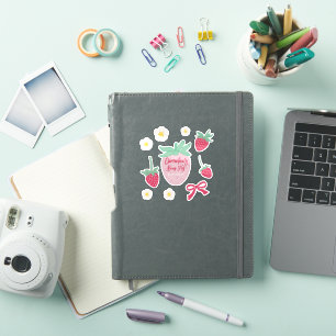 Aardbei Berry Eerste Verjaardagsstickers Sticker
