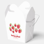 Aardbei Berry First Birthday Bedankdoosjes (Geopend)