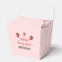 Aardbei Berry First Birthday Bedankdoosjes
