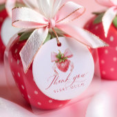 Aardbei Berry First Birthday Bedankjes Labels