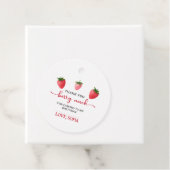 Aardbei Berry First Birthday Bedankjes Labels (In situ)