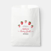 Aardbei Berry First Birthday Bedankzakje (Voorkant)