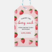 Aardbei Berry First Birthday Cadeaulabel (Voorkant)