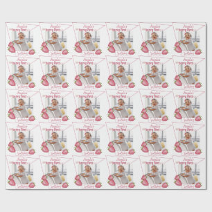 Aardbei Berry First Birthday Cadeaupapier