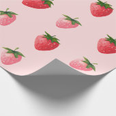 Aardbei Berry First Birthday Cadeaupapier (Hoek)