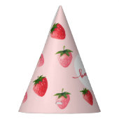 Aardbei Berry First Birthday Feesthoedjes (Links)