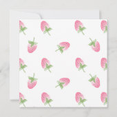 Aardbei Berry First Birthday Kaart (Achterkant)