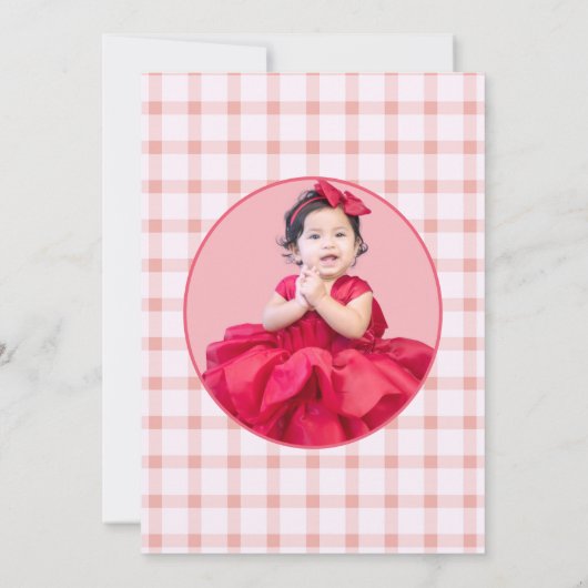 Aardbei Berry First Birthday Kaart (Achterkant)