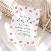 Aardbei Berry First Birthday Kaart