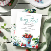 Aardbei Berry First Birthday Kaart